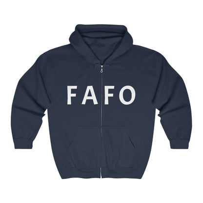 FrogBosses #FAFO Mens Heavy Blend™ Full Zip Hooded Sweatshirt