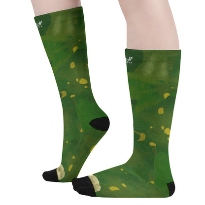 FrogBosses - Green Frog Skin Long Socks ( mens or womens)