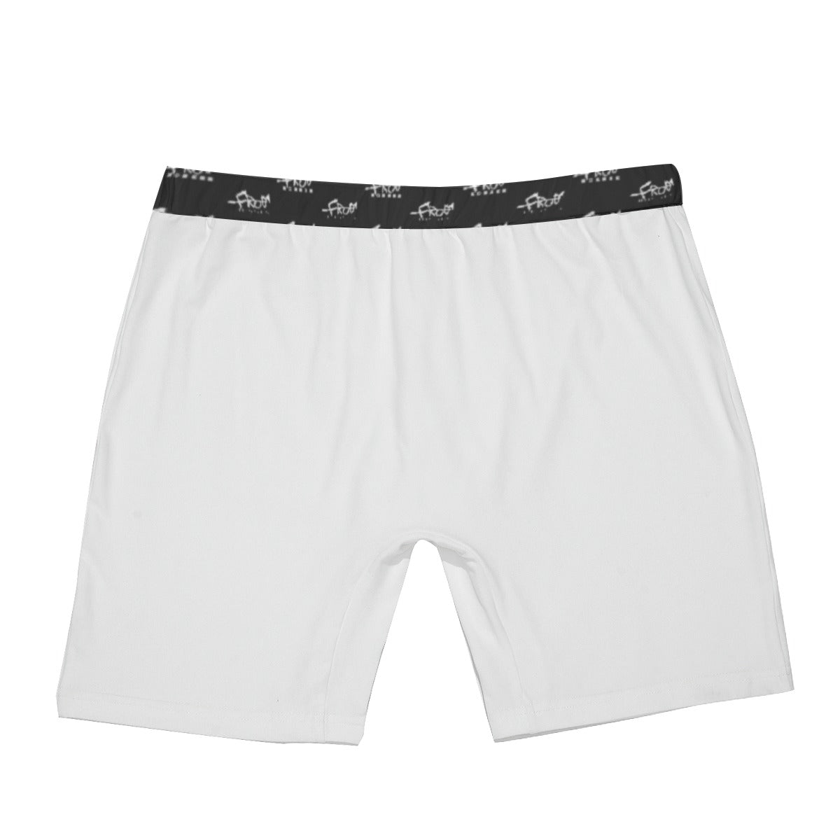 FrogBosses "Toggle to play" Men's Long Boxer Briefs- White