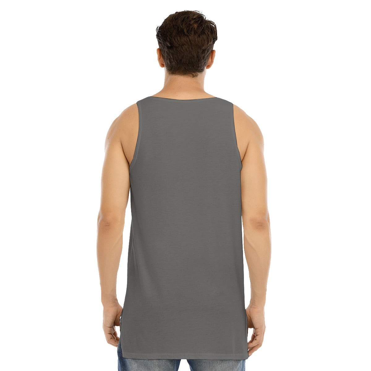 FrogBosses Resurrection  Men's Curved Hem Long Tank Top- Grey