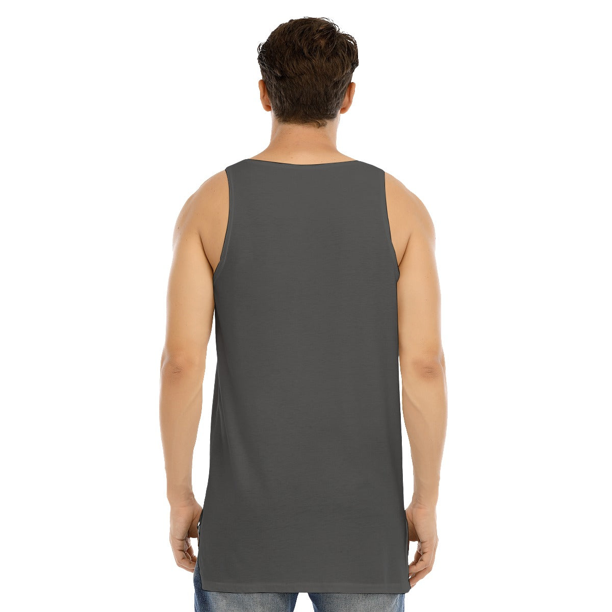 FrogBosses Men's Curved Hem Long Tank Top