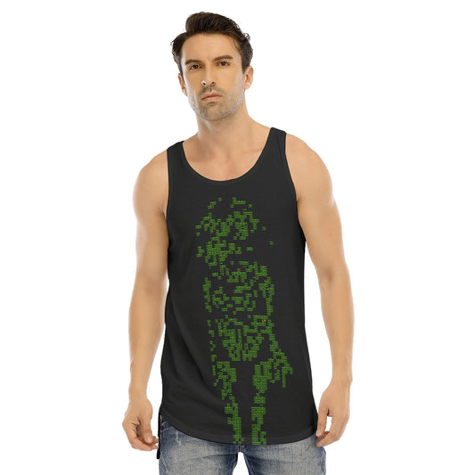 FrogBosses Men's Curved Hem Long Tank Top