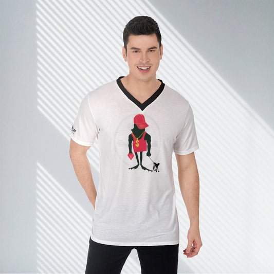 FrogBosses Walking lizard V-Neck T-Shirt