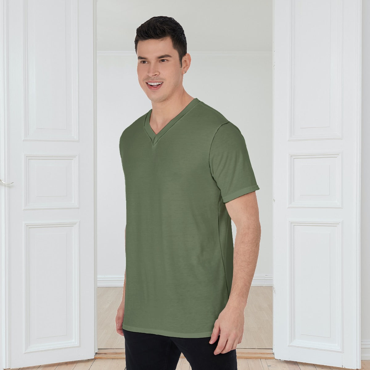 All-Over Print V-Neck T-Shirt